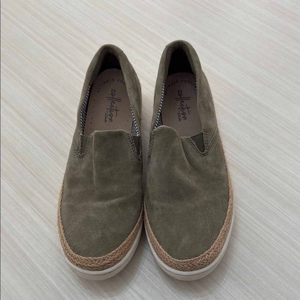 Olive Slip-On Shoes